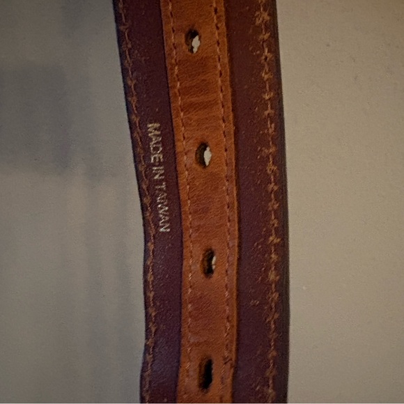 Ariat Men's Genuine Brown Leather Embroidered Aztec Western Buck Lace Belt 32 - Picture 5 of 7